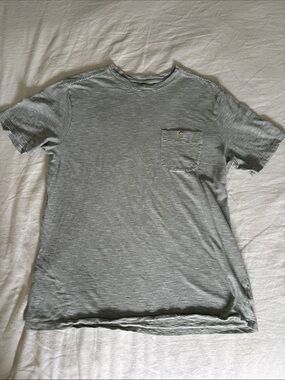 Good fellow Men's Striped Pocket Crew Neck T-Shirt - Light olive